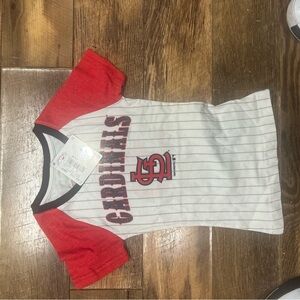 St Louis Cardinals Kids Raglan Shirt - Red & White XS 4/5